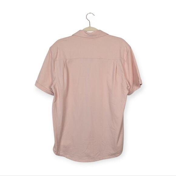 NWT VRST Men's Pink Short Sleeve Button Down Shirt Size M - Picture 2 of 7